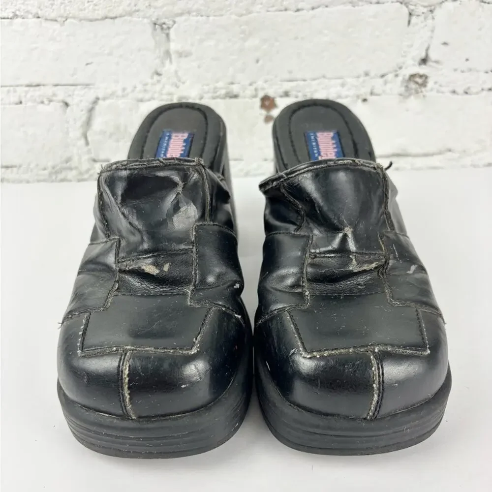 Vintage Bubblegum Patchwork Chunky Heeled Platform Slides 8
